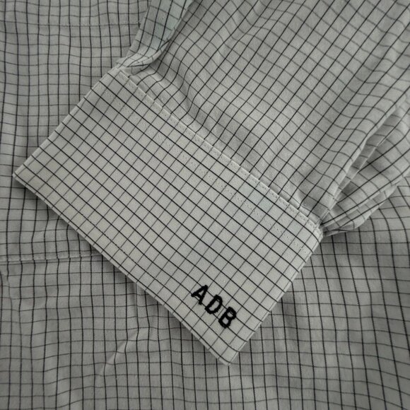 Brooks Brothers Slim Blue Check Cotton Non-Iron 16.5 36 Mens Long Sleeved Shirt - Picture 12 of 15